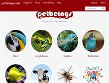 Tablet Screenshot of petbeings.com